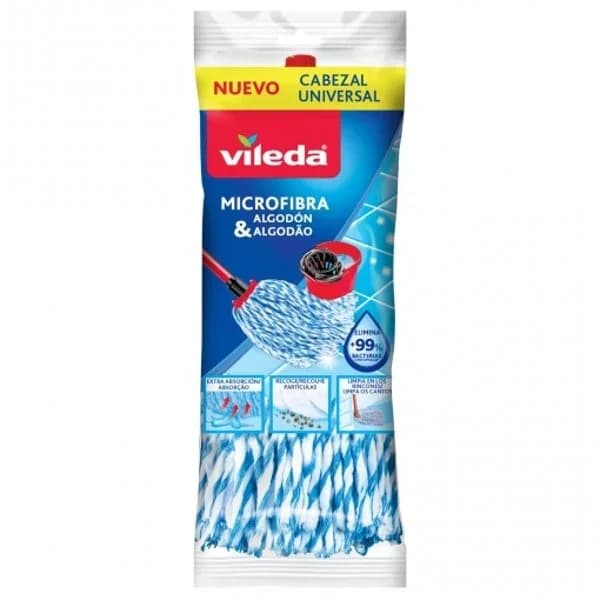 Fregona microfibra y algodón Vileda bolsa 1 unidad - 1 ud - Imagen del producto en Findit