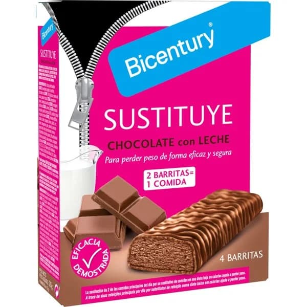 Barrita de chocolate con leche SUSTITUYE, caja 128 g - 0.13 kg - Imagen del producto en Findit