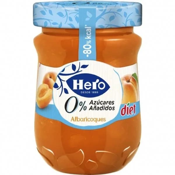 Mermelada de albaricoque 0% azúcares añadidos Hero frasco 280 g - 0.28 kg - Imagen del producto en Findit