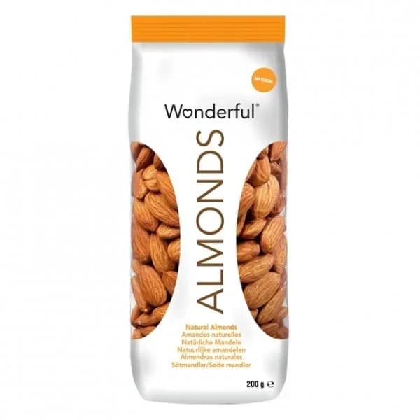 Almendras naturales con piel Wonderful 200 g. - 1 ud - Imagen del producto en Findit
