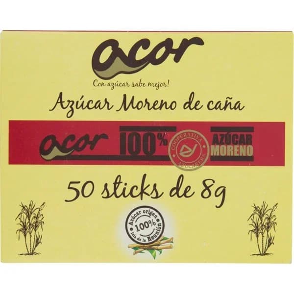 Azucar Moreno Integral de Caña Sticks 50U - 0.4 kg - Imagen del producto en Findit