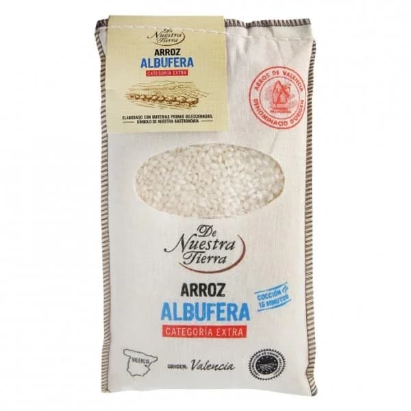 Arroz albufera categoría extra De Nuestra Tierra 500 g. - 0.5 kg - Imagen del producto en Findit