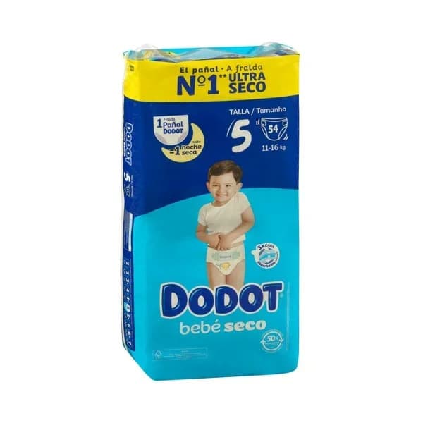 Pañales bebé talla 5 de 11-16 kg Dodot - 54.14 ud - Imagen del producto en Findit