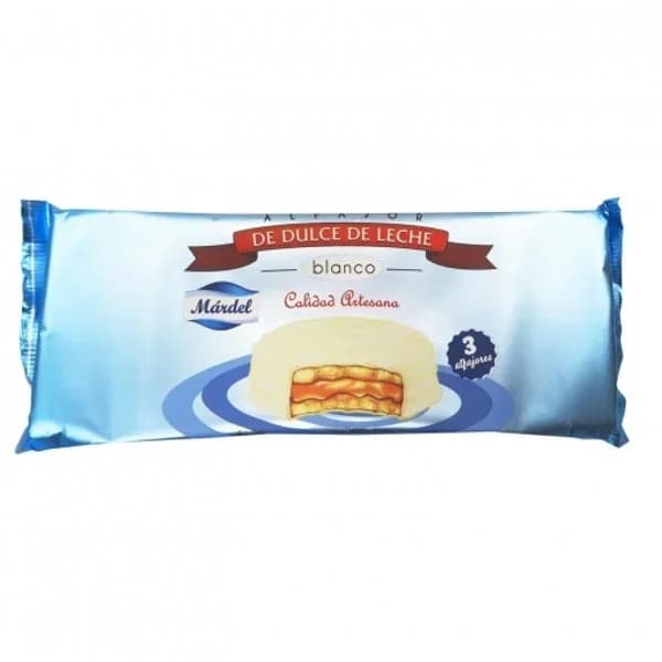 Alfajores de chocolate blanco MARDEL, pack 3x50 g - 0.15 kg - Imagen del producto en Findit