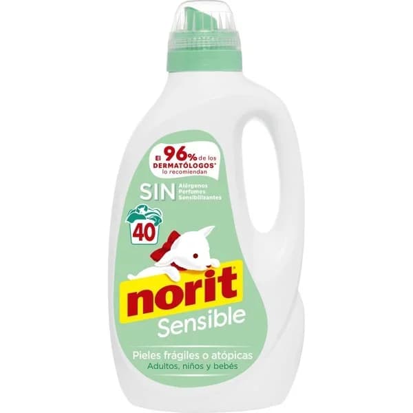 Detergente líquido para pieles sensibles Norit 40 lavados. - 1 ud - Imagen del producto en Findit