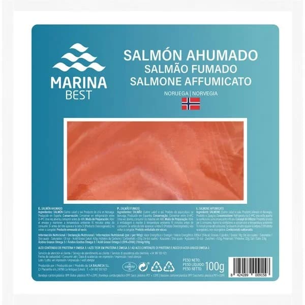 Salmón Ahumado Noruego - 0.1 ud - Imagen del producto en Findit