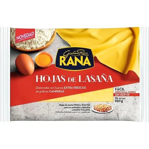Hojas de Lasaña Frescas - 0.2 kg - Imagen del producto en Findit