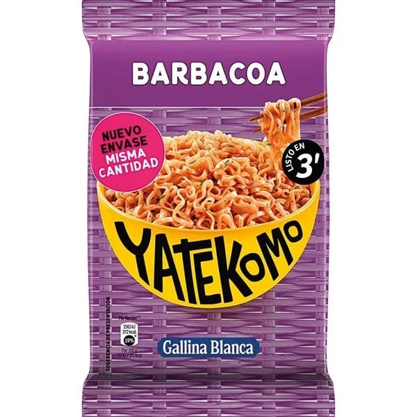 Fideos Yatekomo Barbacoa - 0.08 kg - Imagen del producto en Findit