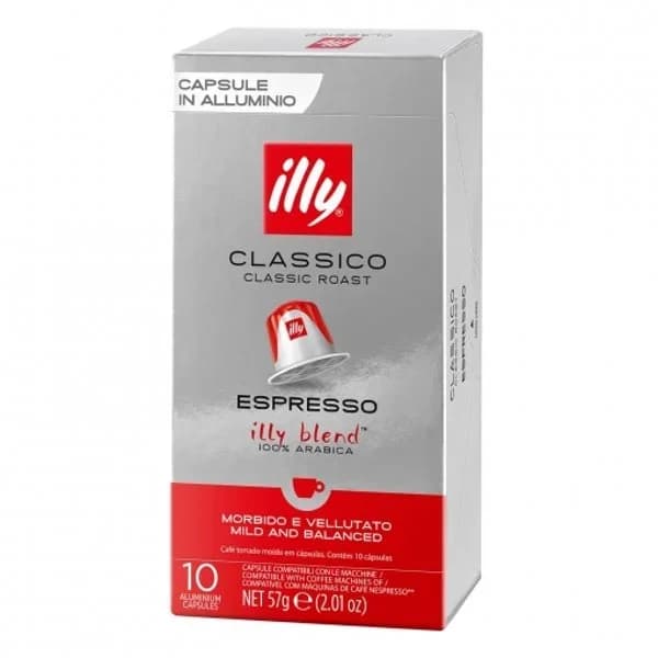 Café espresso clássico en cápsulas Illy compatible con Nespresso 10 unidades de 5,7 g. - 0.06 kg - Imagen del producto en Findit