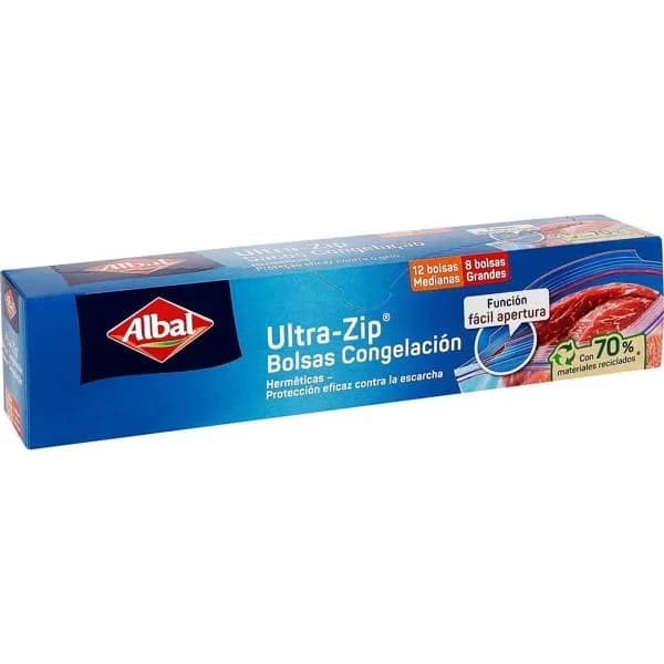Bolsa para congelar ziploc ALBAL, caja 20 uds - 20 ud - Imagen del producto en Findit