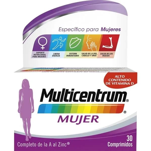 Complemento vitamínico mujer MULTICENTRUM, caja 30 cápsulas - 1 ud - Imagen del producto en Findit