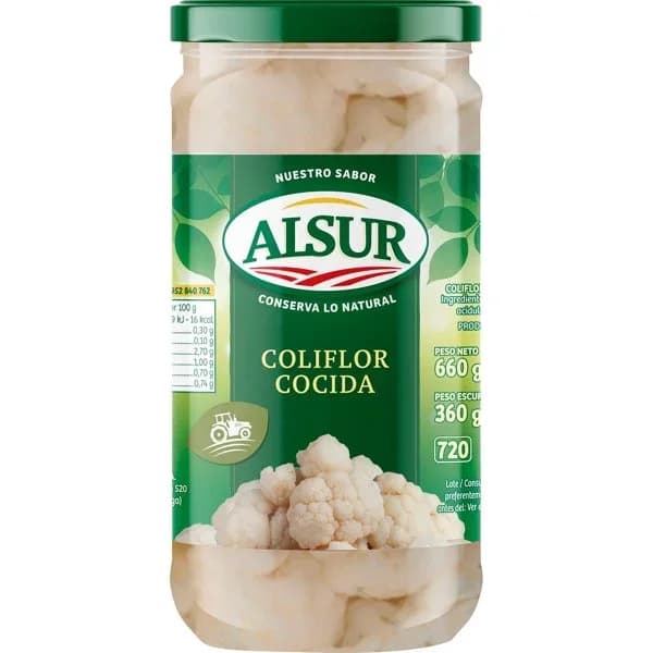 Coliflor Cocida Frasco - 0.36 kg - Imagen del producto en Findit