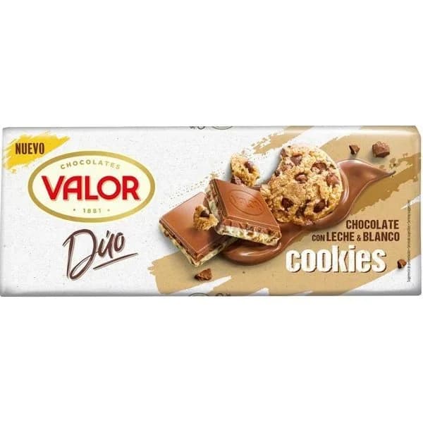 Chocolate con leche & blanco cookies Duo Valor 170 g. - 0.17 kg - Imagen del producto en Findit