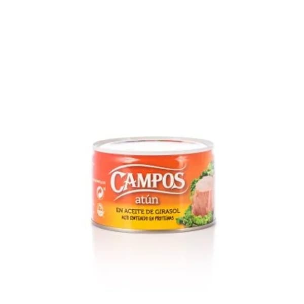 Atún en aceite de girasol CAMPOS, lata 400 g - 0.26 kg - Imagen del producto en Findit
