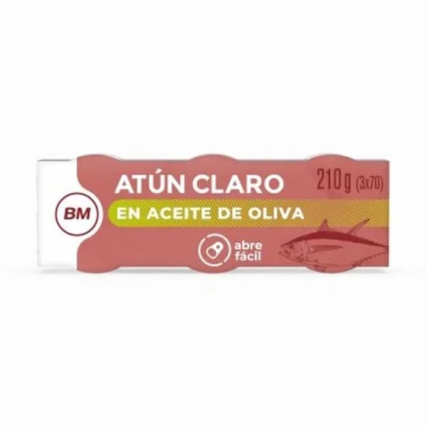 Atún claro en aceite de oliva 3x70 g - 0.16 kg - Imagen del producto en Findit
