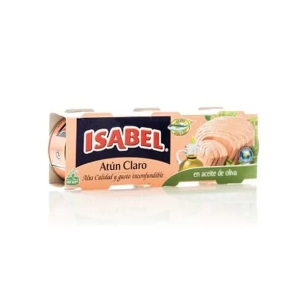 Atún claro en aceite de oliva ISABEL, pack 3x70 g - 0.21 kg - Imagen del producto en Findit