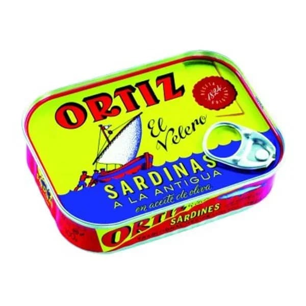 Sardina en aceite de oliva a la antigua ORTIZ, lata 140 g - 0.09 kg - Imagen del producto en Findit