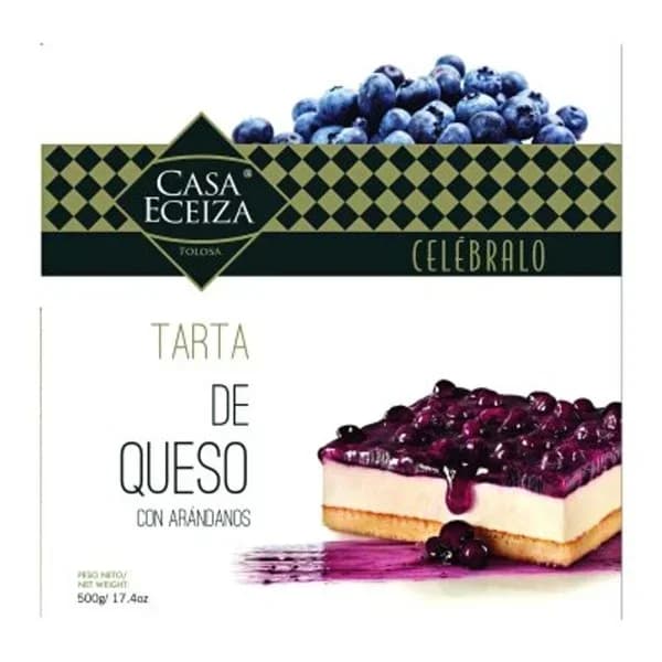 Tarta de queso con arándanos CASA ECEIZA, caja 500 g - 0.5 kg - Imagen del producto en Findit
