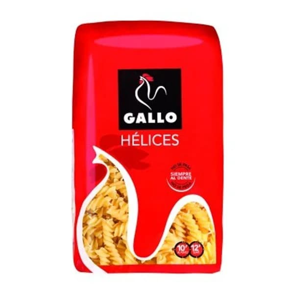 Pasta hélices GALLO, paquete 450 g - 0.45 kg - Imagen del producto en Findit