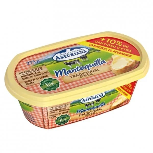 Mantequilla con sal ASTURIANA, tarrina 250 g - 0.25 kg - Imagen del producto en Findit