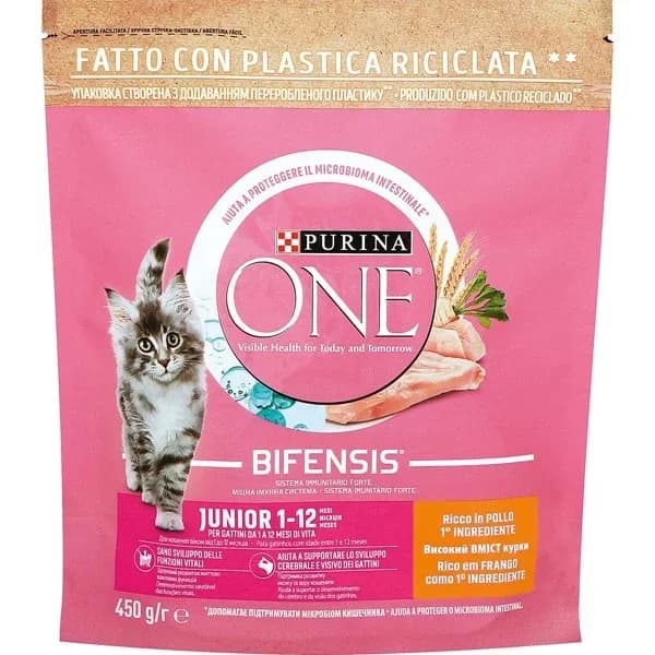 Comida Seca Gato One Junior Arroz y Pollo 450G - 1.5 kg - Imagen del producto en Findit