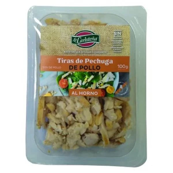 Pechuguita de pollo asado LA CARLOTEÑA, sobre 100 g - 0.1 kg - Imagen del producto en Findit