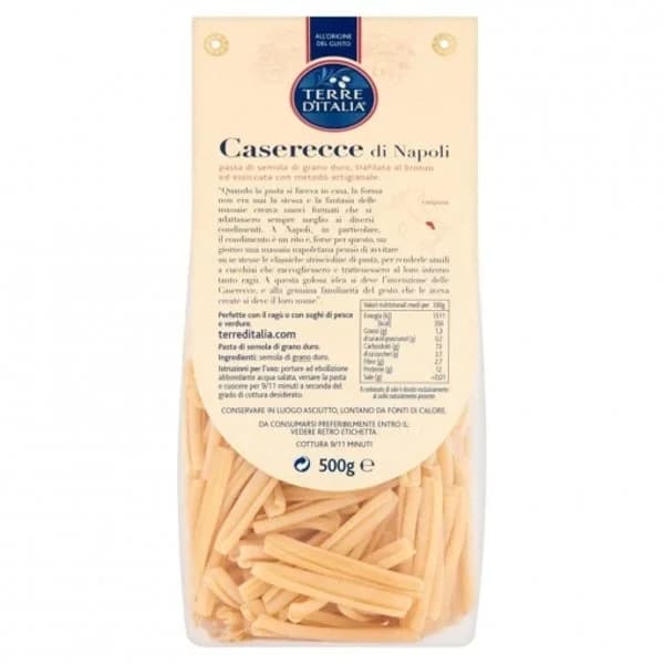 Caserecce Terre d'Italia 500 g. - 0.5 kg - Imagen del producto en Findit