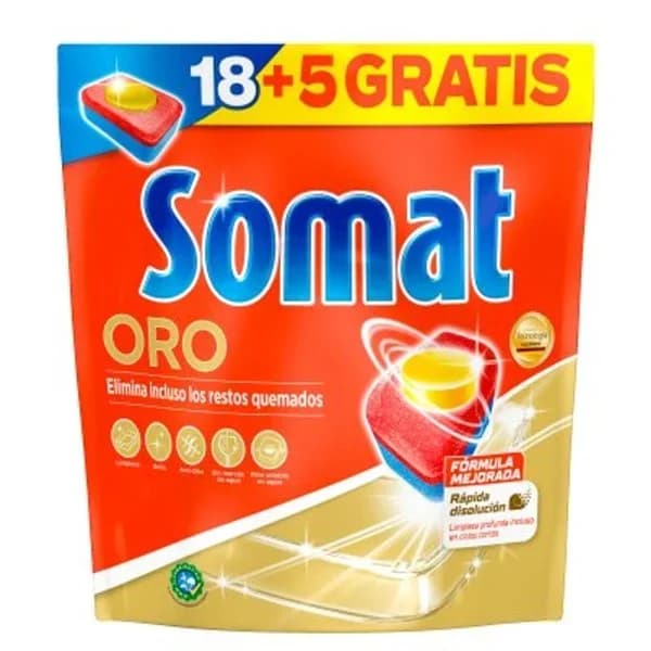 Lavavajillas máquina SOMAT ORO, bolsa 21 dosis - 1 ud - Imagen del producto en Findit