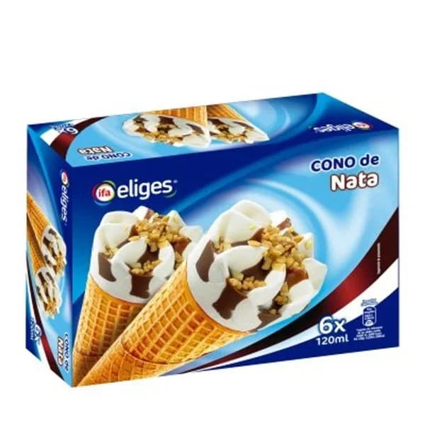 Helado cono de nata 6 unidades - 5.98 ud - Imagen del producto en Findit