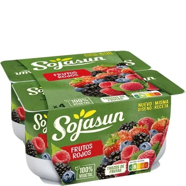 Postre de soja de frutos del bosque SOJASUN, pack 4x100 g - 0.4 kg - Imagen del producto en Findit