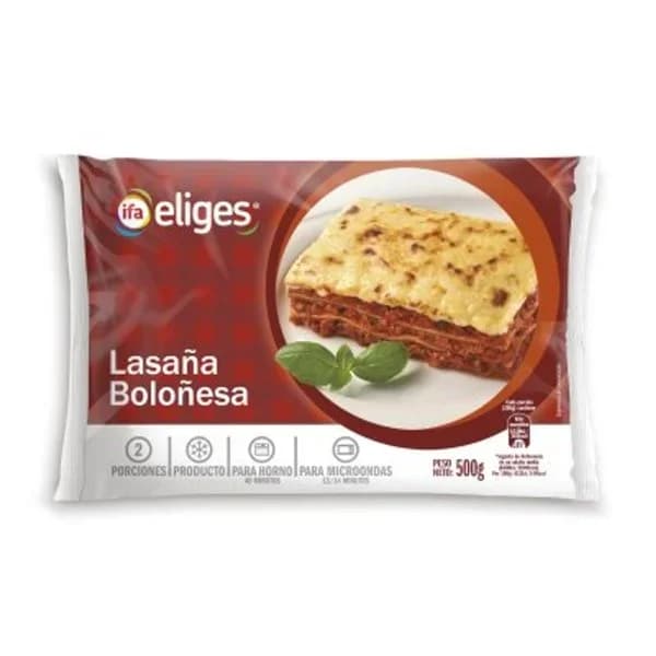 Lasaña de boloñesa 500 g - 0.5 kg - Imagen del producto en Findit