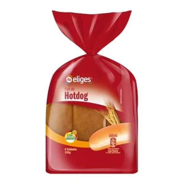 Pan hot dog 6 unidades - 0.33 kg - Imagen del producto en Findit