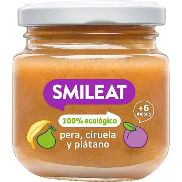 Tarrito de 3 frutas ecológico SMILEAT, tarro 130 g - 0.13 kg - Imagen del producto en Findit