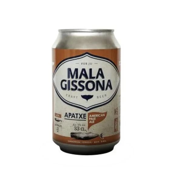 Cerveza Apatxe APA MALA GISSONA, lata 33 cl - 1 ud - Imagen del producto en Findit