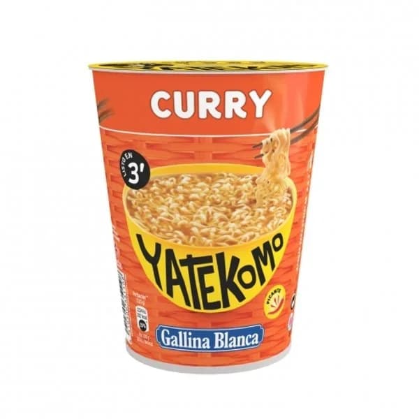 Fideos Orientales con curri Yatekomo Gallina Blanca 61 g. - 0.06 kg - Imagen del producto en Findit