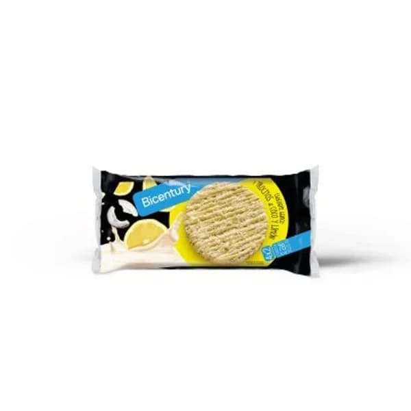 Tortitas de arroz integral con chocolate blanco, limón y coco Bicentury bolsa 138 g - 0.14 kg - Imagen del producto en Findit