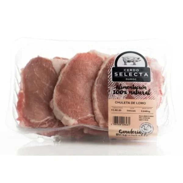 Chuleta de lomo bandeja Duroc (400 g aprox) - 1 kg - Imagen del producto en Findit