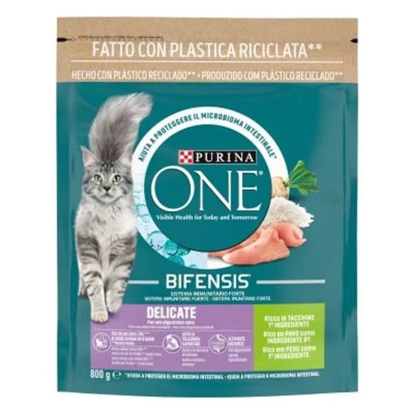 Pienso de pavo para gatos Delicate One Delicate Purina One  800 g - 0.8 kg - Imagen del producto en Findit