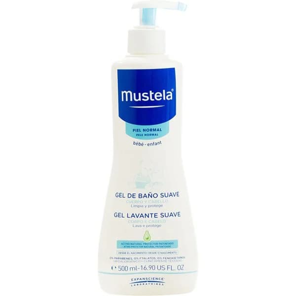 Gel de baño suave MUSTELA, dosificador 500 ml - 0.5 l - Imagen del producto en Findit
