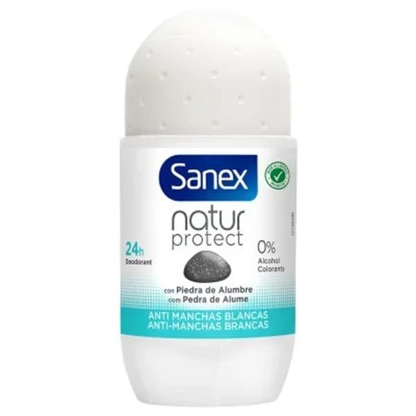 Desodorante roll-on piedra de alumbre antimanchas Sanex Natur Protect bote 50 ml - 0.05 l - Imagen del producto en Findit