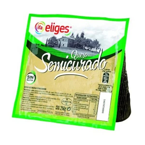 Queso semicurado cuña 250 g - 0.25 kg - Imagen del producto en Findit
