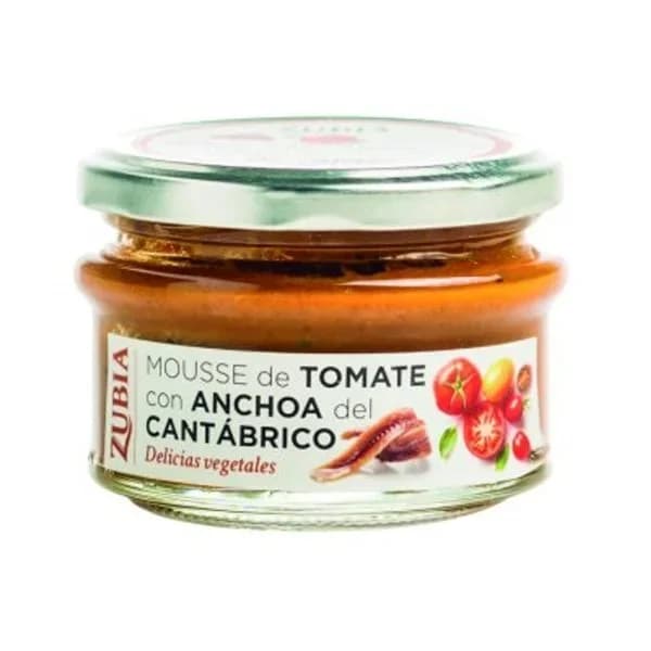 Mousse de tomate con anchoa ZUBIA, frasco 130 g - 0.13 kg - Imagen del producto en Findit