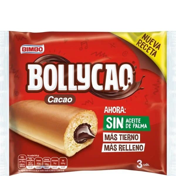 Bollo relleno de cacao Bollycao 4 ud. - 0.18 kg - Imagen del producto en Findit