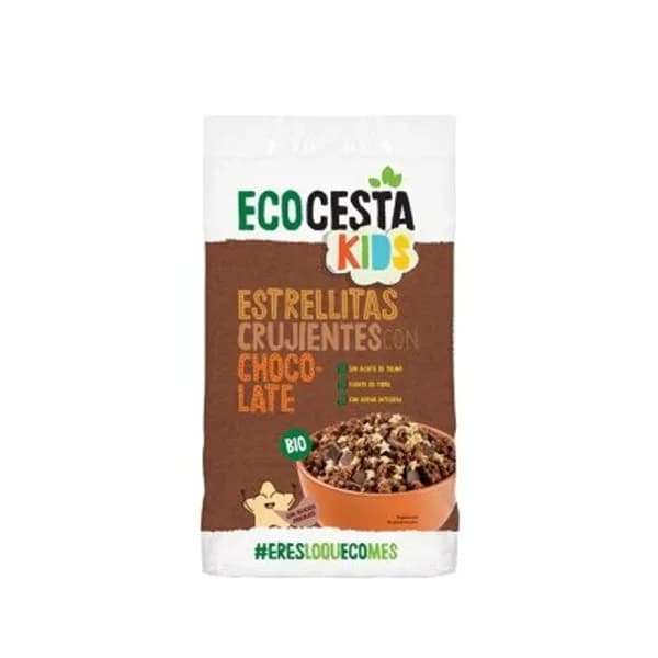 Estrellitas crujientes con chocolate bio ECOCESTA, bolsa 375 g - 0.38 kg - Imagen del producto en Findit