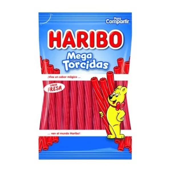 Mega torcidas fresa HARIBO, bolsa 160 g - 0.2 kg - Imagen del producto en Findit