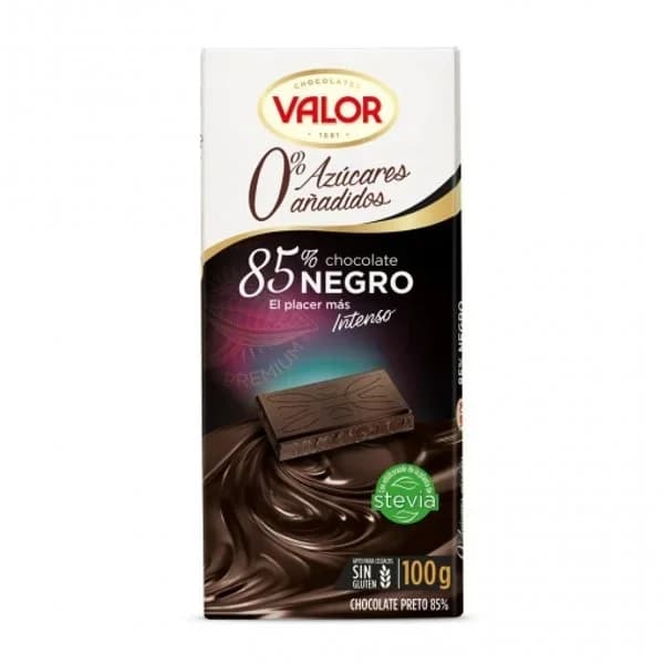 Chocolate 85% negro sin azúcar 100 g - 0.1 kg - Imagen del producto en Findit
