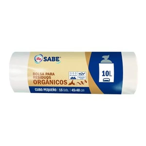 Bolsa basura orgánico 15 unidades 45x48 - 14.58 ud - Imagen del producto en Findit