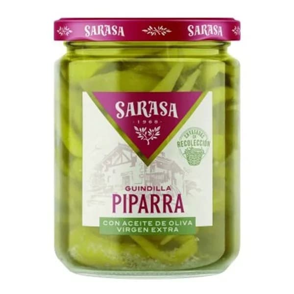Piparra con aceite de oliva virgen extra 400 g - 0.18 kg - Imagen del producto en Findit