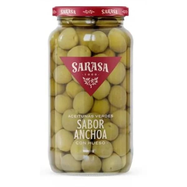 Aceituna sabor anchoa con hueso 920 g - 1 ud - Imagen del producto en Findit