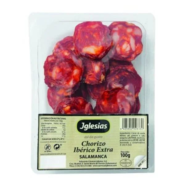 Chorizo ibérico extra lonchas 100 g - 0.1 kg - Imagen del producto en Findit